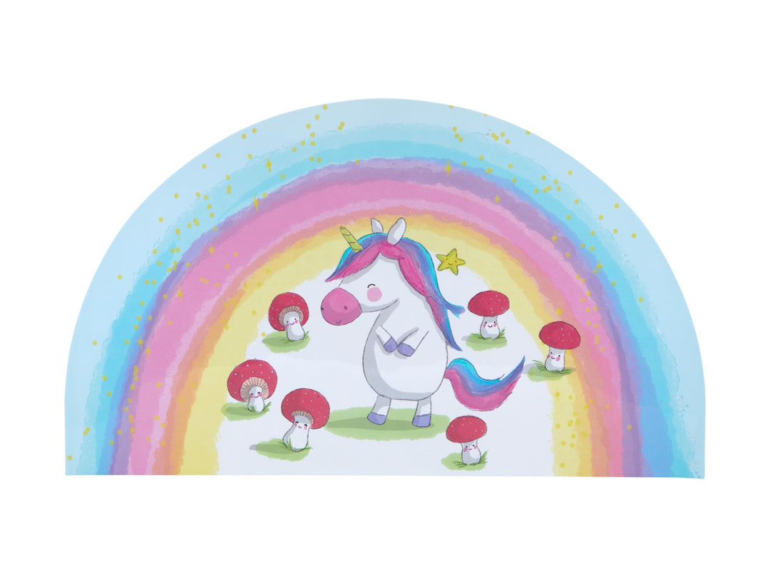 Maxwell &amp; Williams "Jedda Robaard Magical Tales" Unicorn Placemat Semi Circle 28x47.5cm