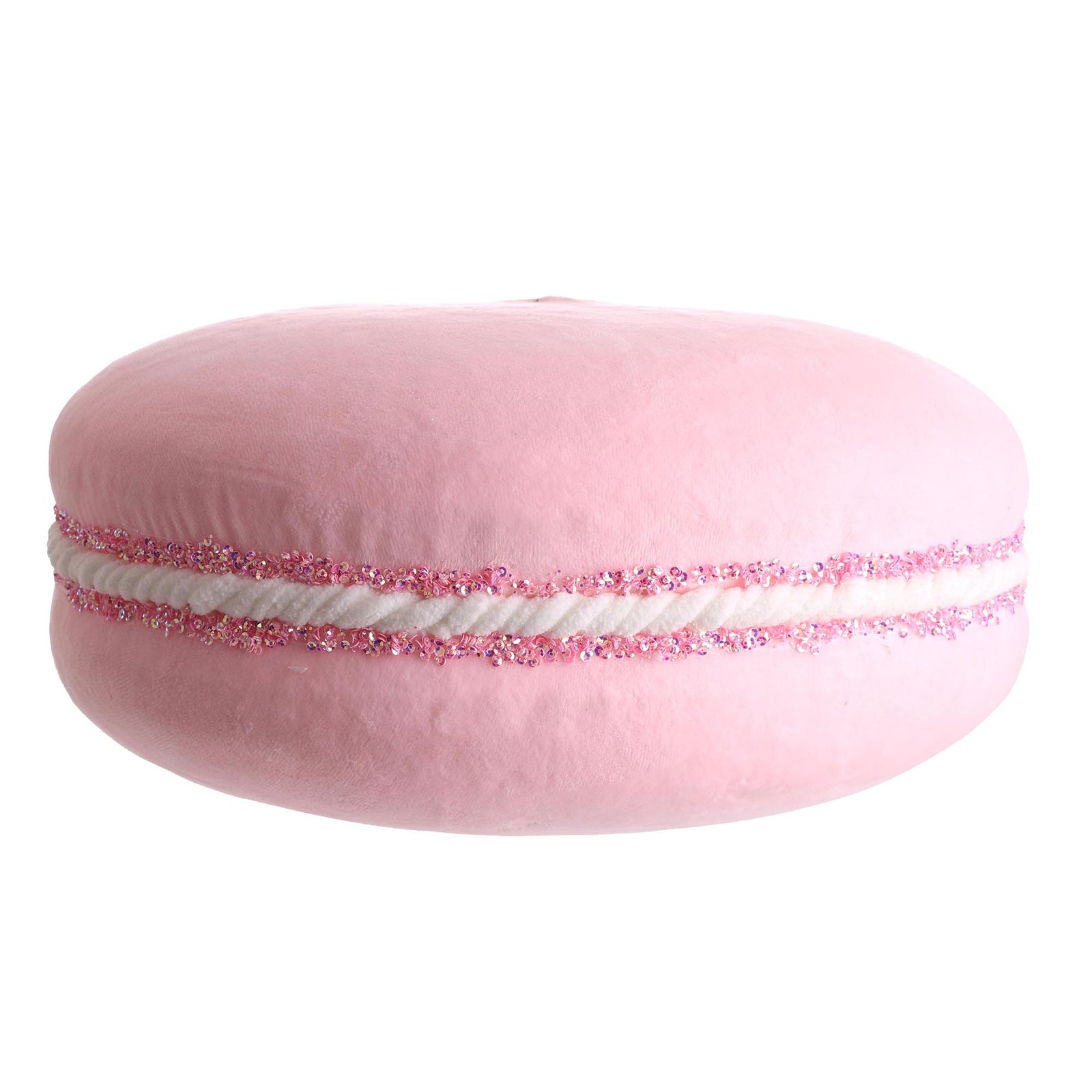 Giant Pale Pink Velvet Macaron Ornament