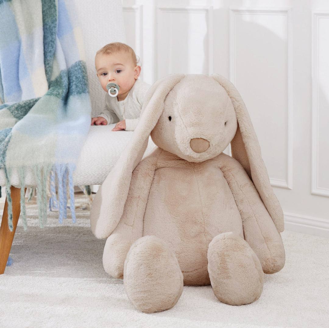 Giant Soft Plush Beige Bunny - 100cm (H)
