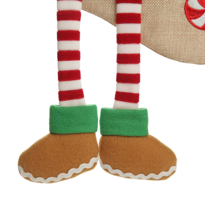 Personalised Gingerbread Girl Christmas Stocking with Dangly Legs - dangley legs details