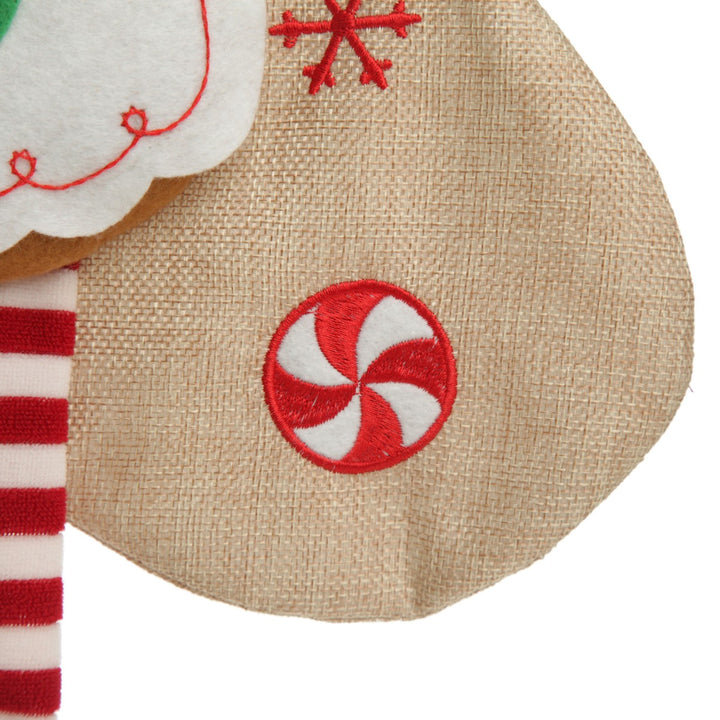 Personalised Gingerbread Girl Christmas Stocking with Dangly Legs - Details