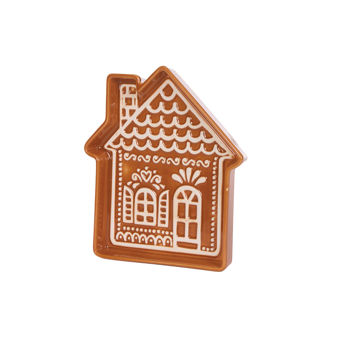 Gingerbread House Ceramic Sharing Plate