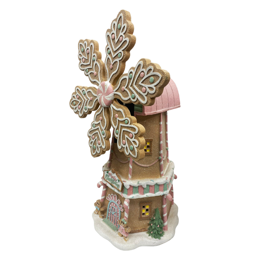 Gingerbread Snowflake Windmill Decoration