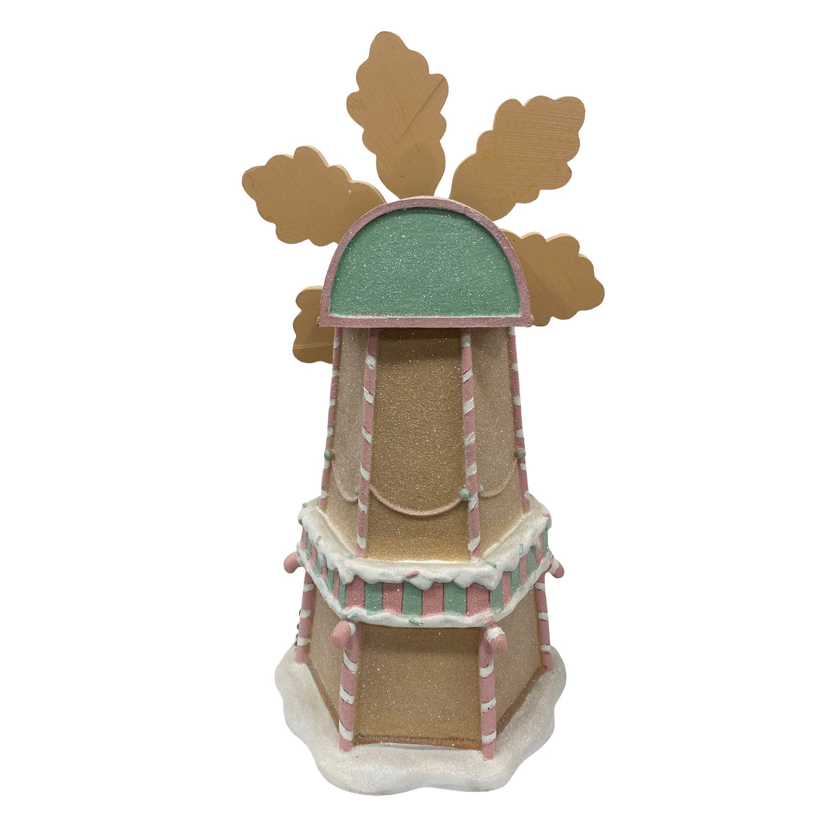 Gingerbread Snowflake Windmill Decoration