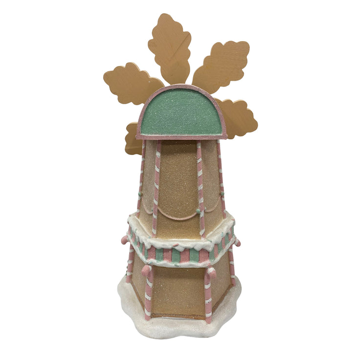 Gingerbread Snowflake Windmill Decoration