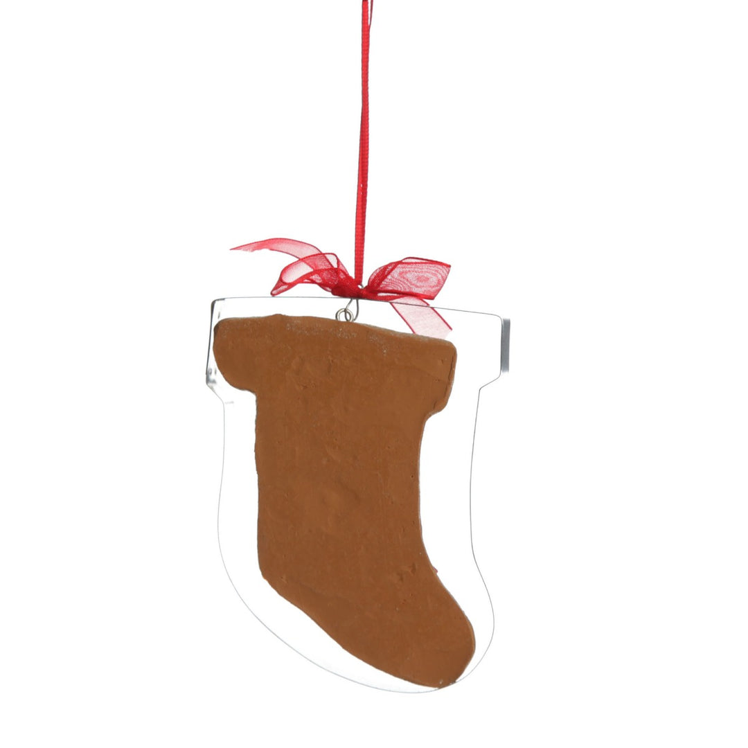 Gingerbread Stocking Cookie Cutter Decoration back detail
