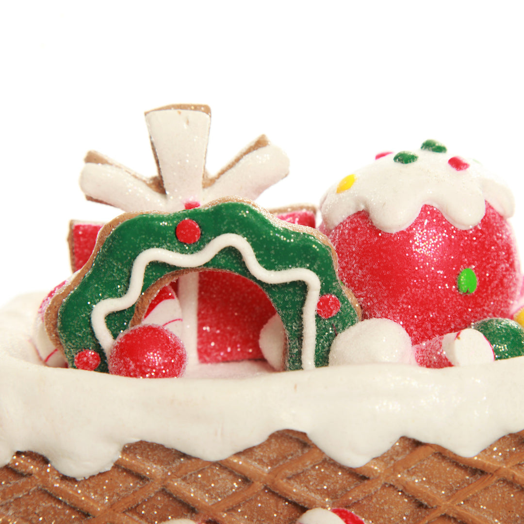 Gingerbread Train Christmas Ornament