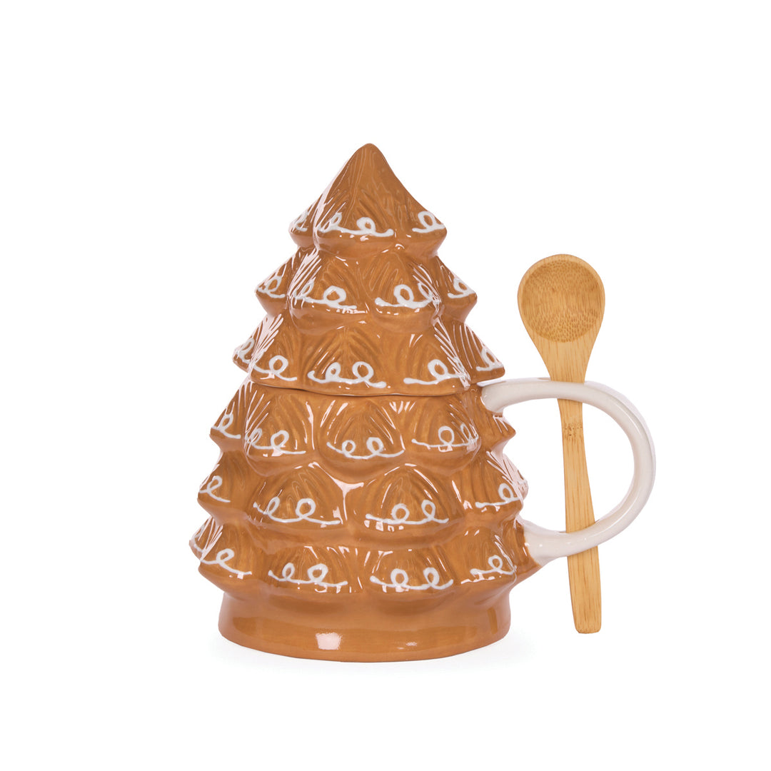 Gingerbread Tree Mug with Spoon