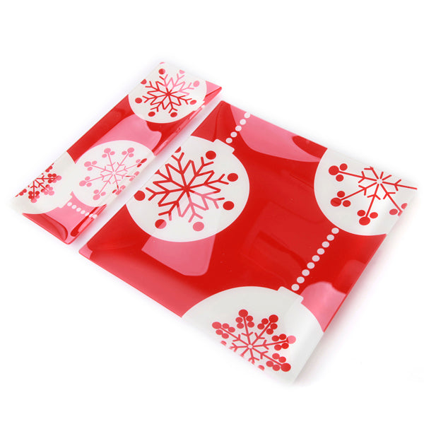 Square Glass Christmas Platter