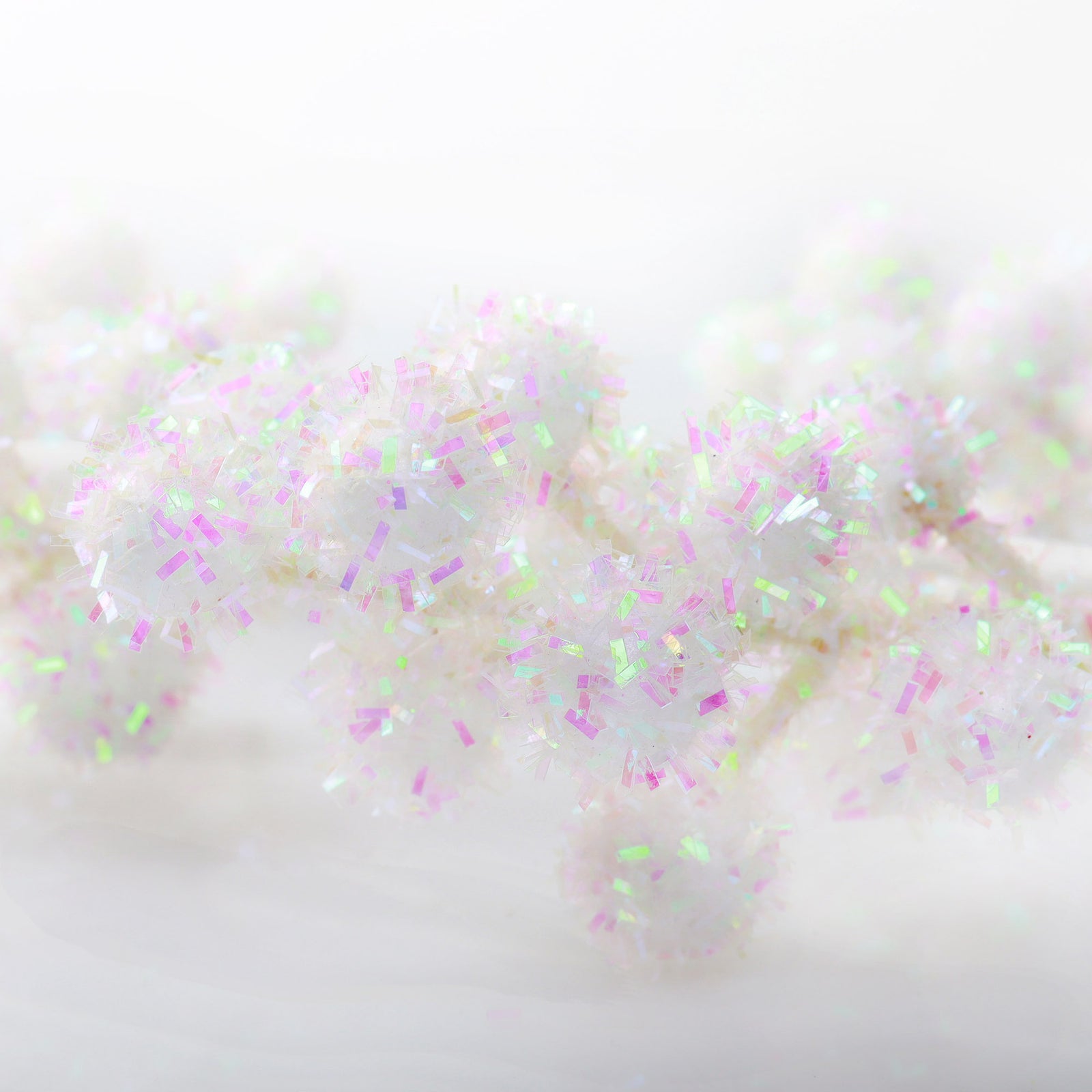 White Glitter Berry Christmas Spray - Set of 2