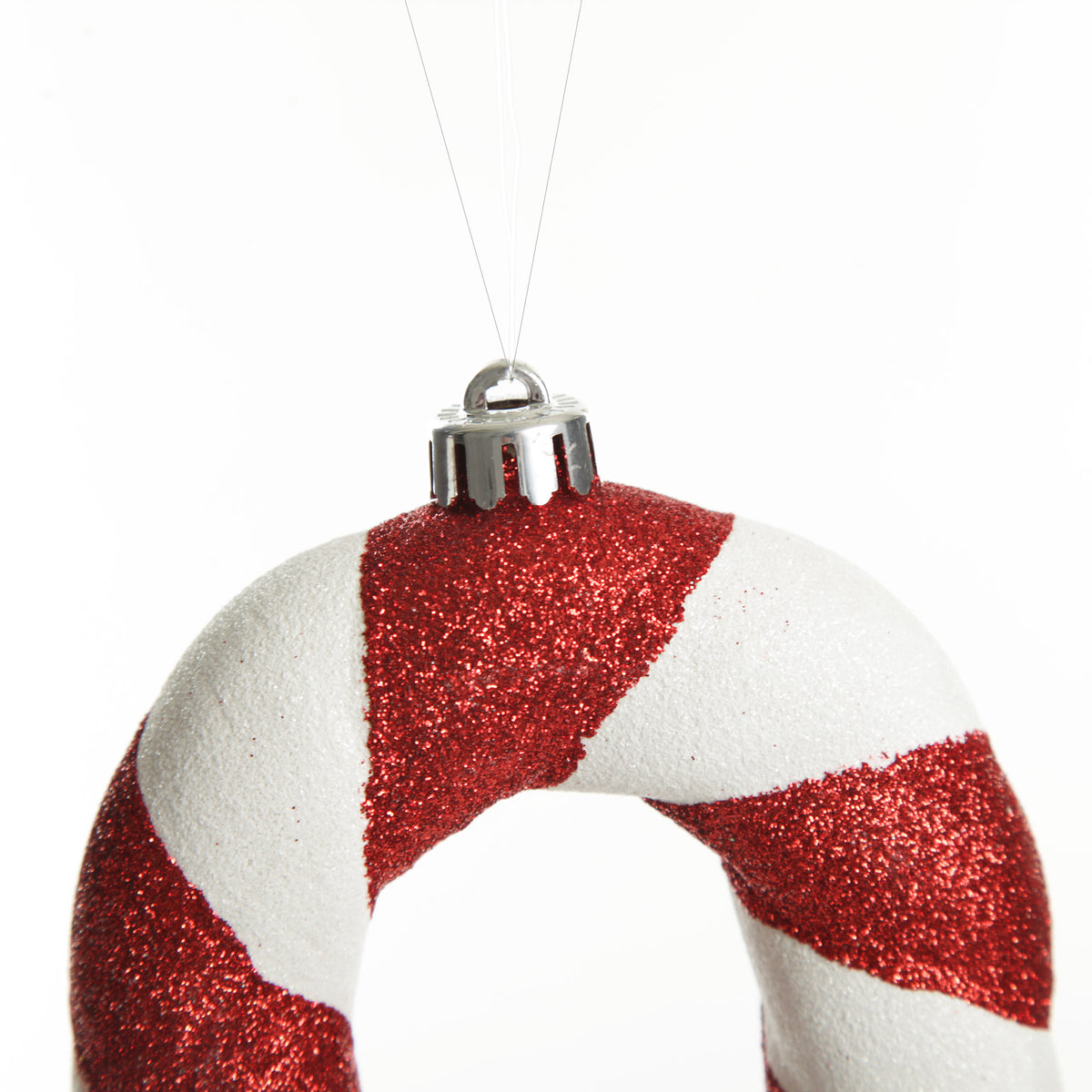 Large Glitter Candy Cane Decorations - Set of 2