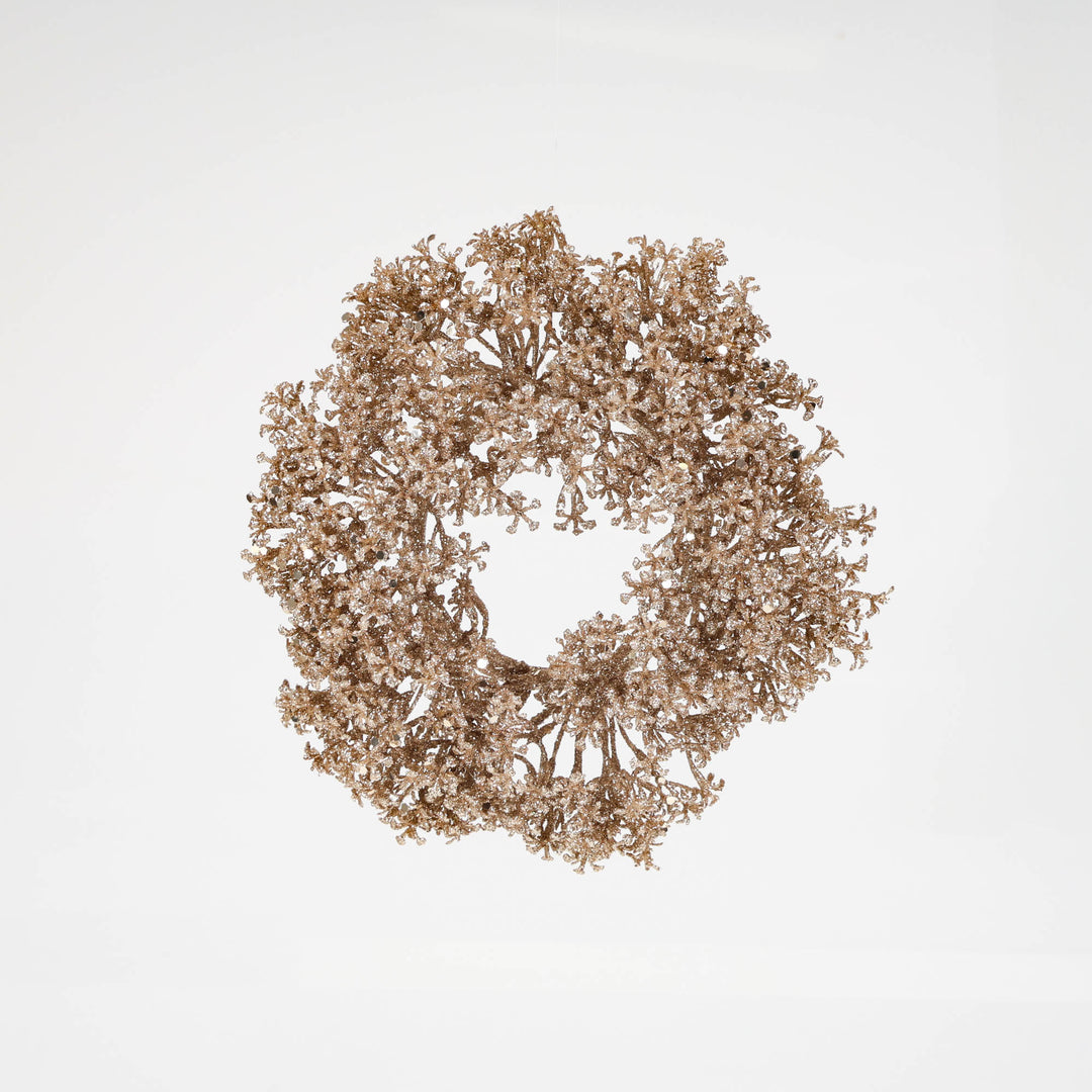 Glitter Champagne Candle Ring 20cm