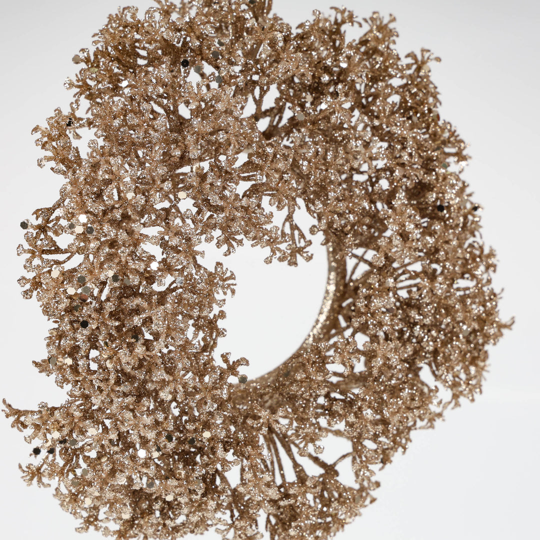 Glitter Champagne Candle Ring 20cm