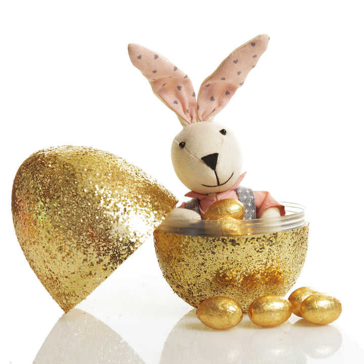 Gold Glitter Fillable Acrylic Easter Egg