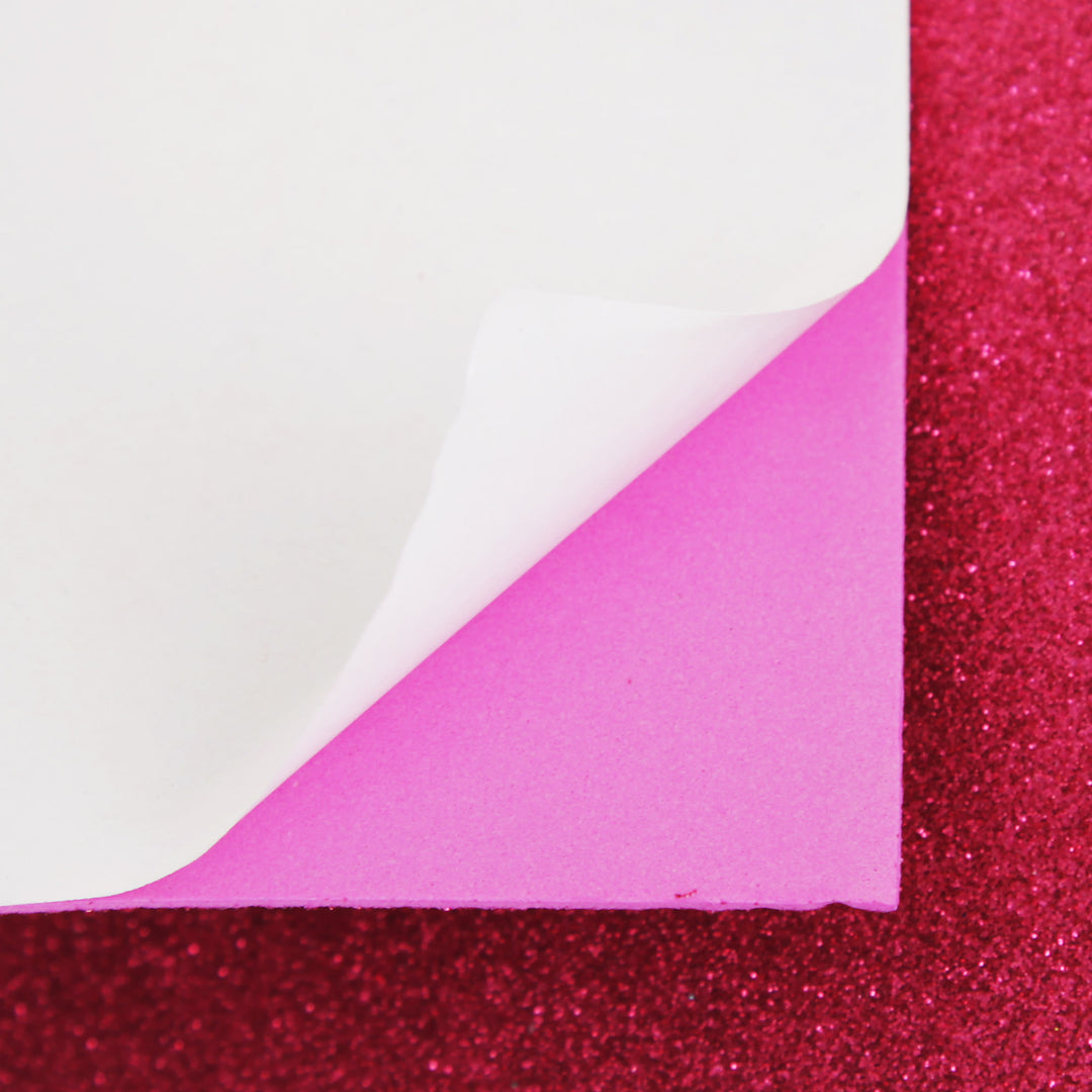 Glitter Foam Self Adhesive Mixed Colours A4 Sheets - Pack of 10