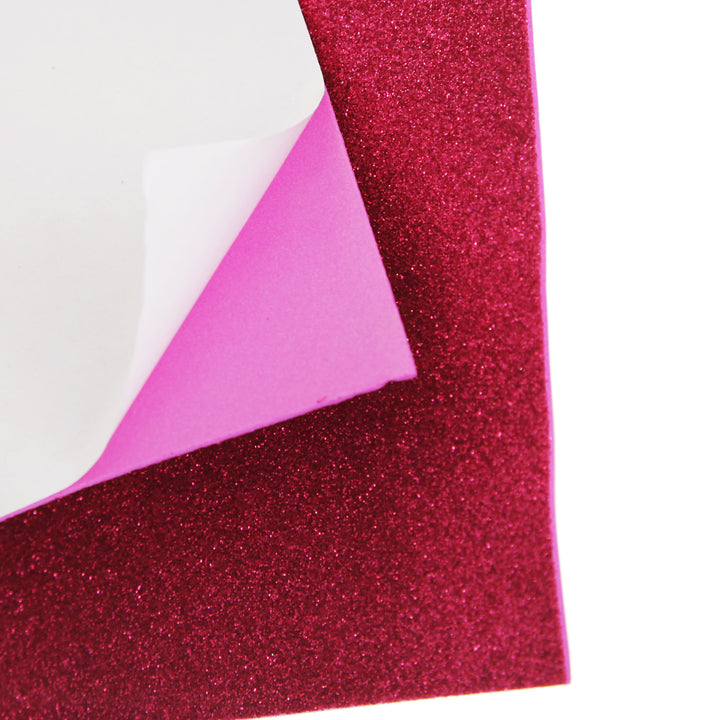 Glitter Foam Self Adhesive Mixed Colours A4 Sheets - Pack of 10