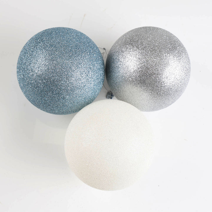 Blue Glitter Shatterproof Bauble - 14cm