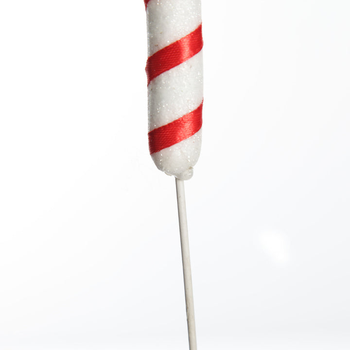 Red and White Candy Cane Pick - Pack of 3