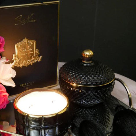 Cote Noire Round Art Deco Candle - Queen of the Night
