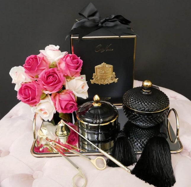 Cote Noire Round Art Deco Candle - Queen of the Night