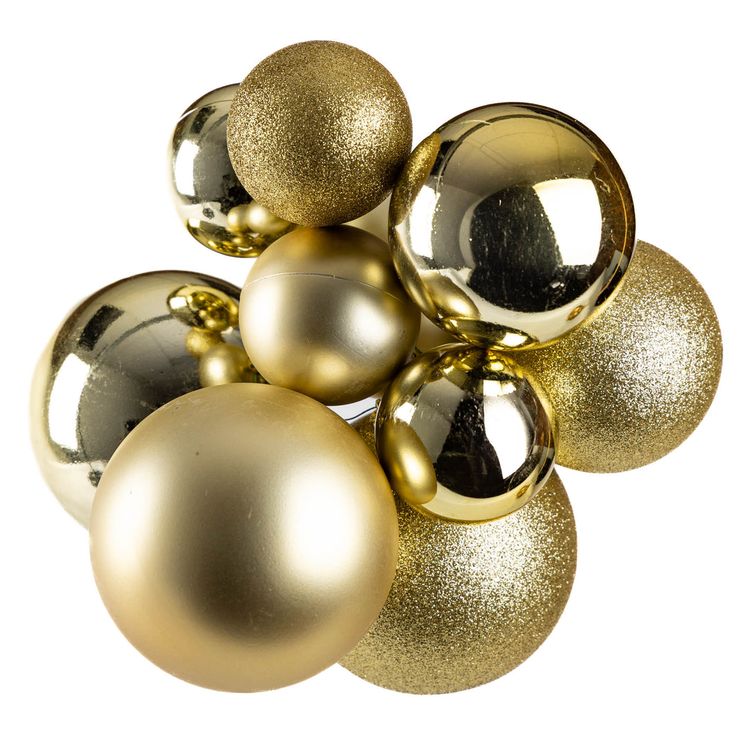 Gold 10 Bauble Cluster Hanging Decoration