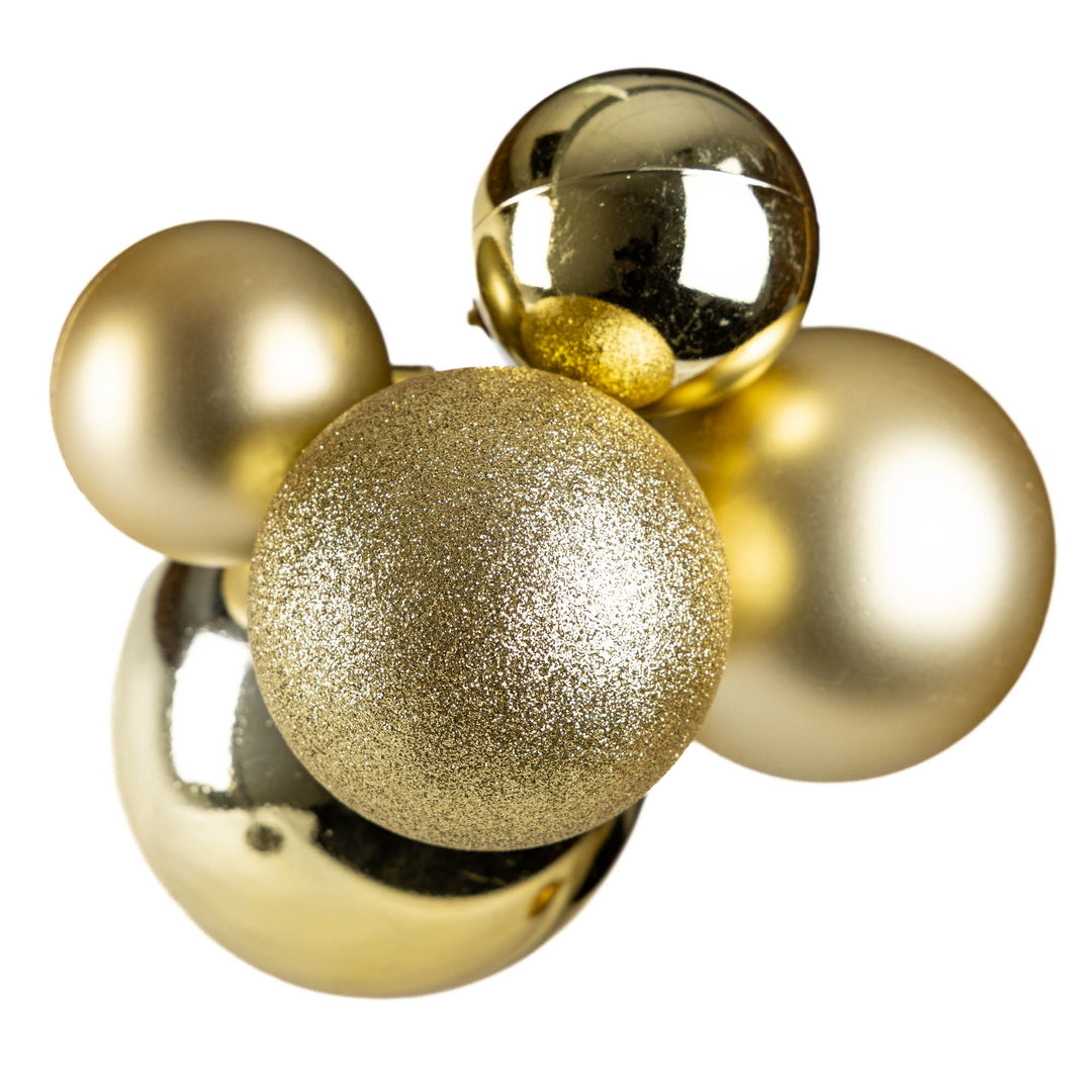 Gold 5 Bauble Cluster Hanging Decoration