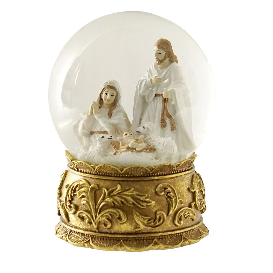 Gold and Cream Holy Family In Cloche