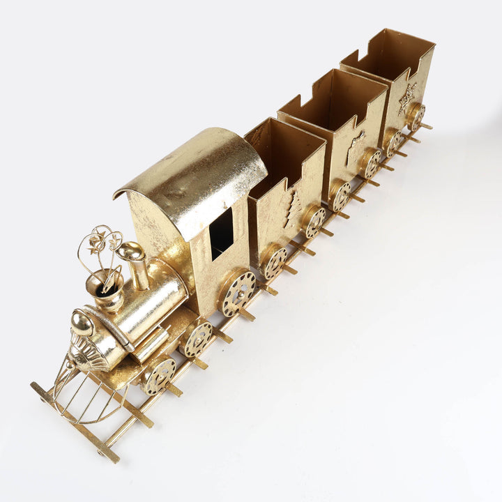 Gold Antique Metal Train - 93cm