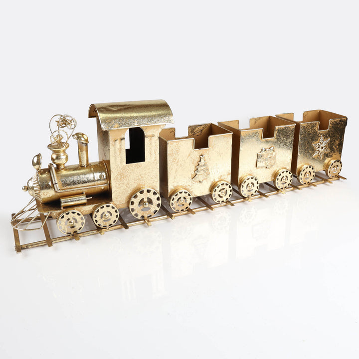 Gold Antique Metal Train - 93cm