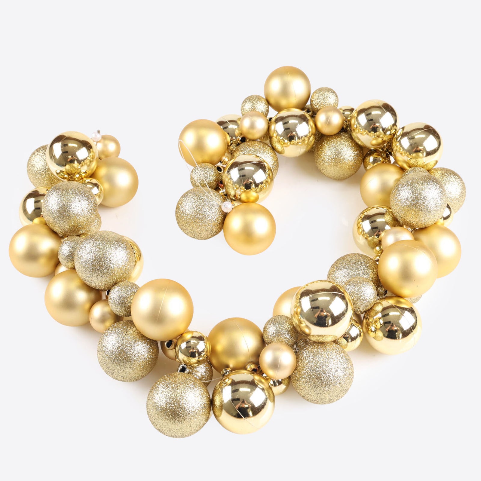 Gold Bauble Christmas Garland - 150cm