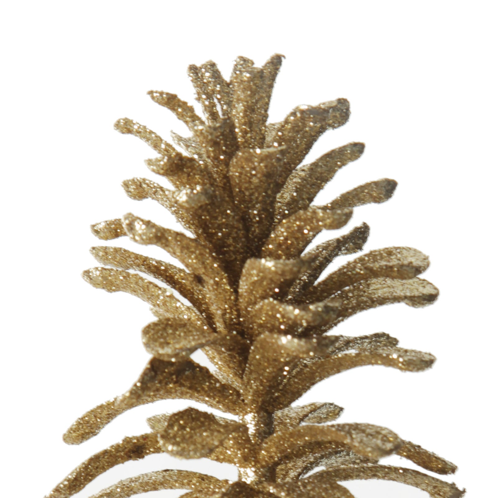 Gold Glitter Faux Hanging Pinecone