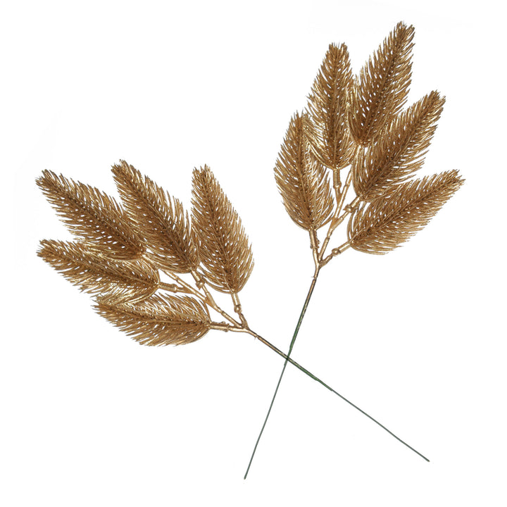 Gold Glitter Pine Bud Pick - Set of 2