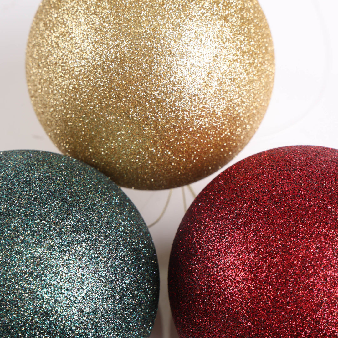 Red Glitter Shatterproof Bauble - 12cm