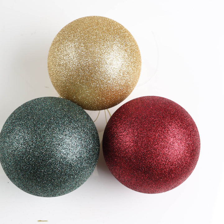 Gold Glitter Shatterproof Bauble - 12cm