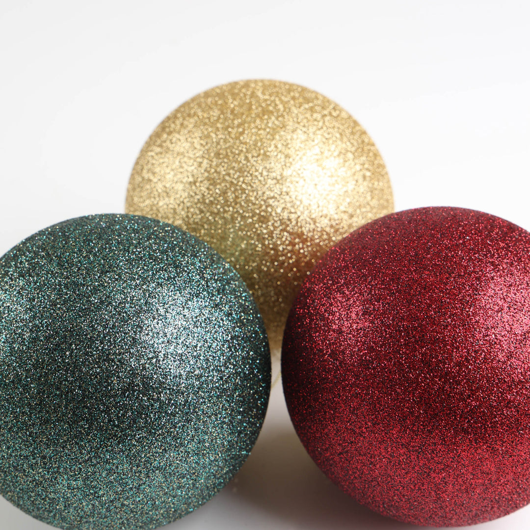 Gold Glitter Shatterproof Bauble - 12cm