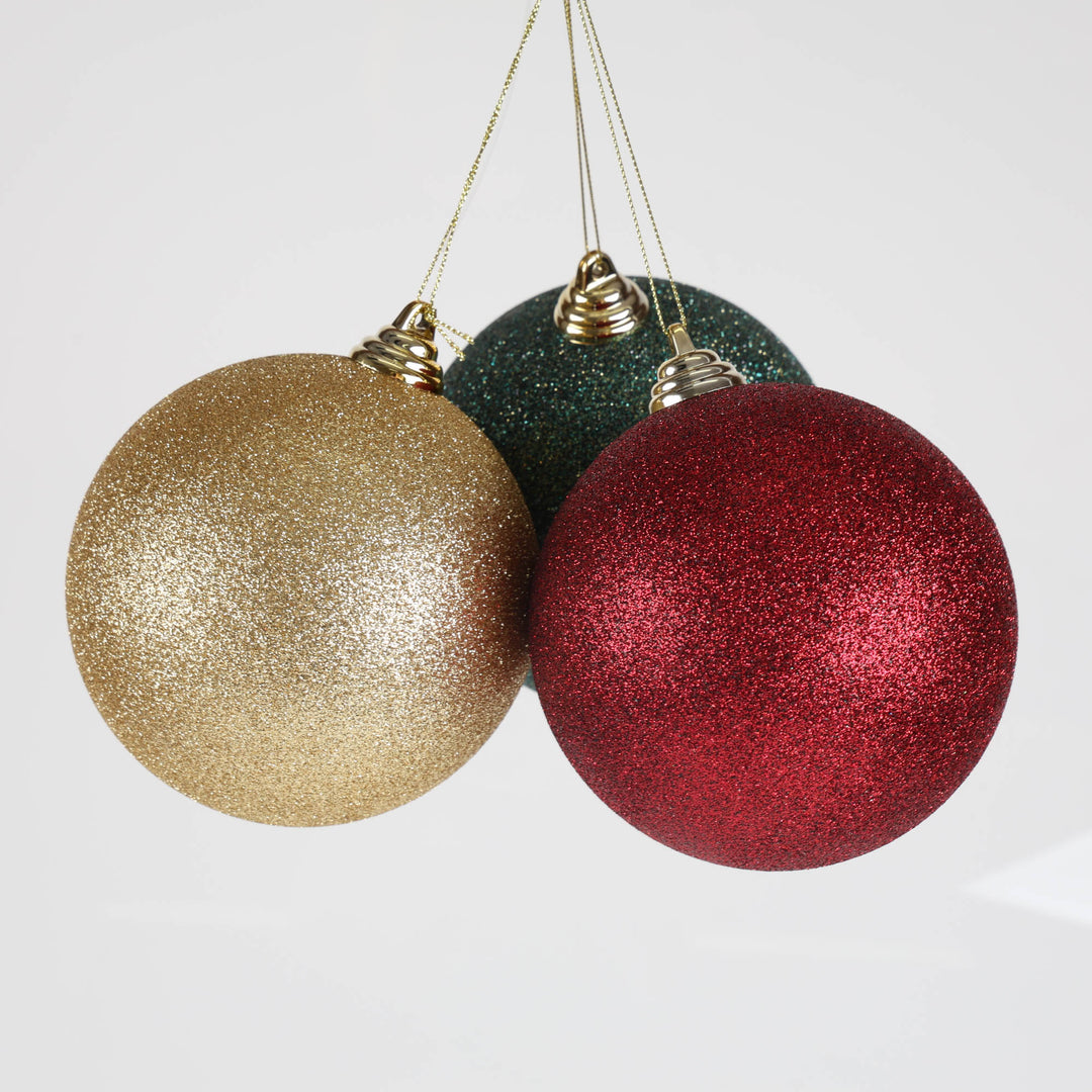 Green Glitter Shatterproof Bauble - 12cm