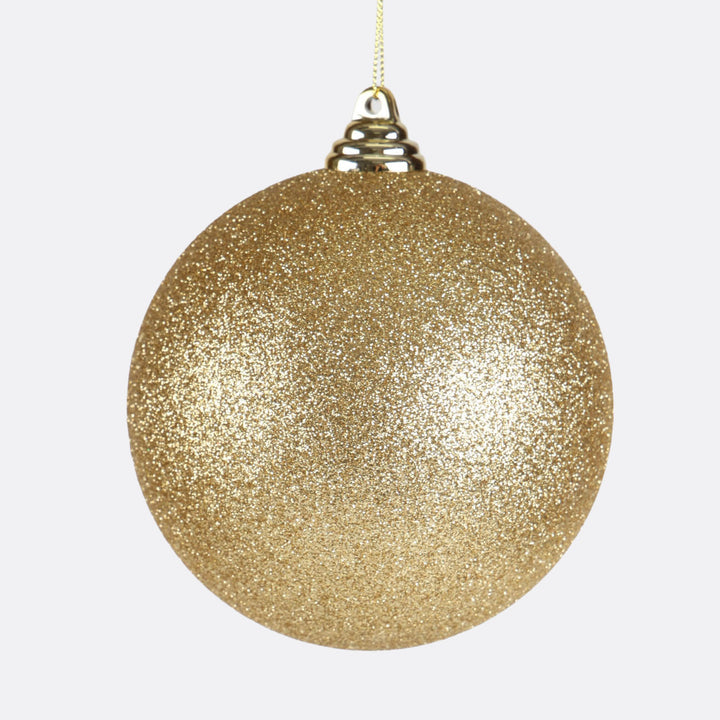 Gold Glitter Shatterproof Bauble - 12cm