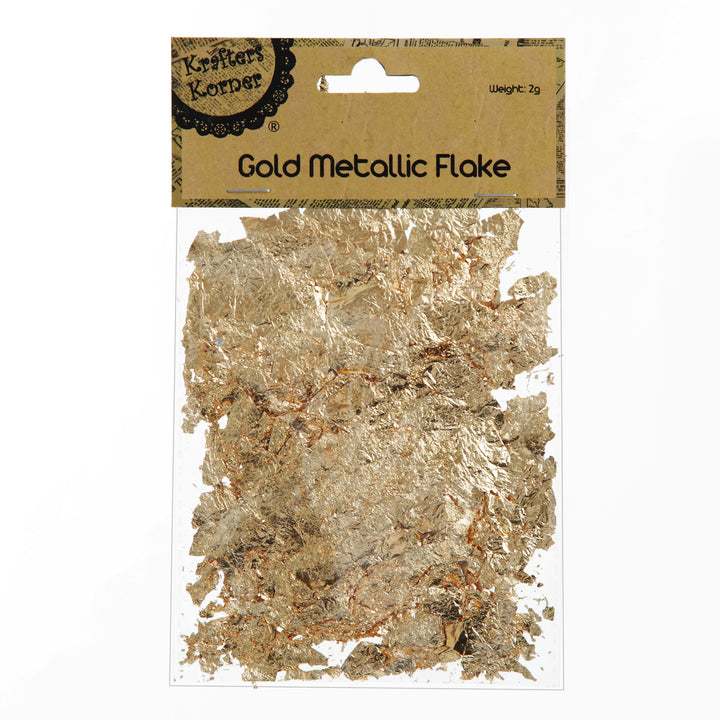 Gold Metallic Flakes DIY Craft