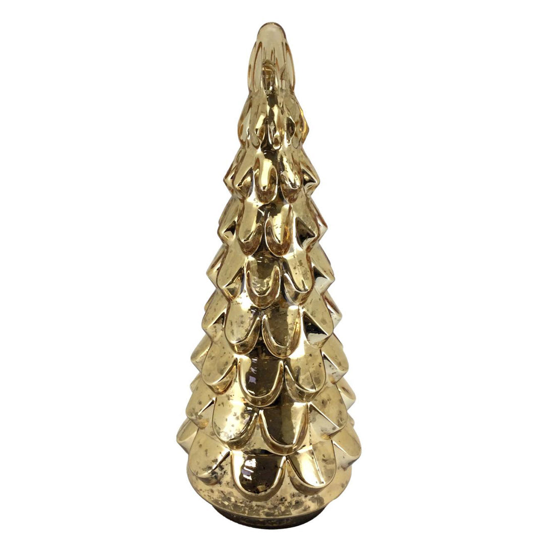 Gold Mercury Glass Christmas Tree Ornament 55cm