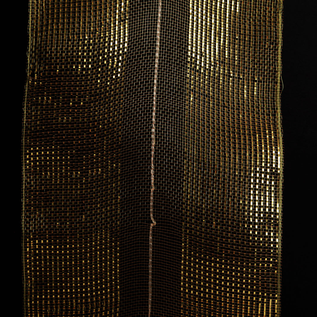 Gold Metallic Stripe Decomesh Roll