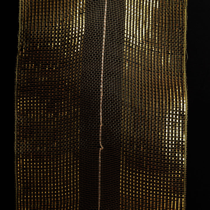 Gold Metallic Stripe Decomesh Roll