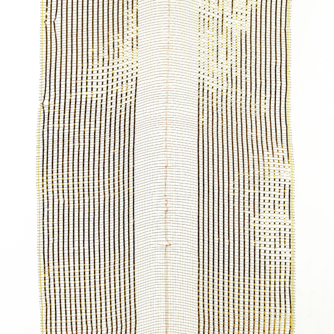 Gold Metallic Stripe Decomesh Roll
