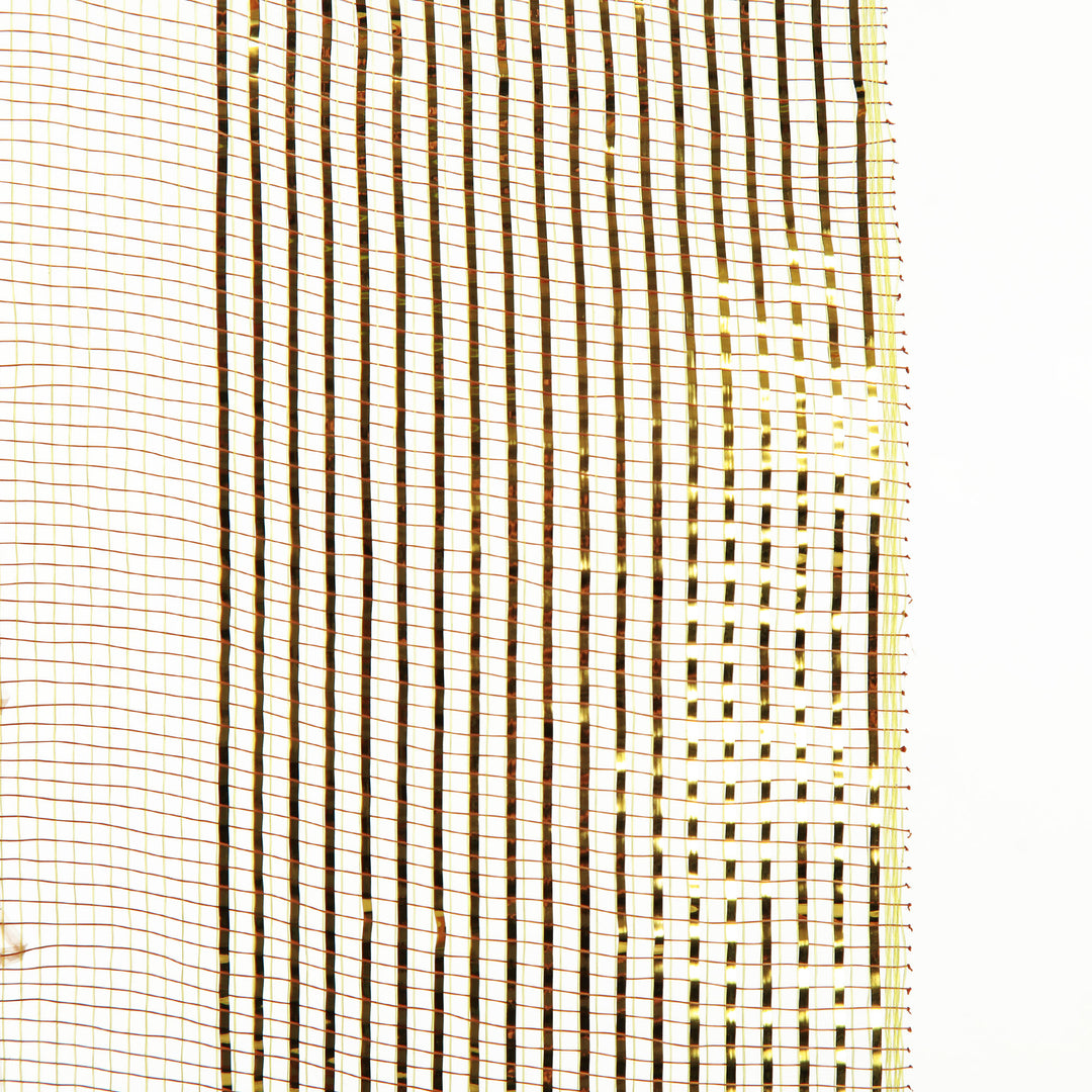 Gold Metallic Stripe Decomesh Roll