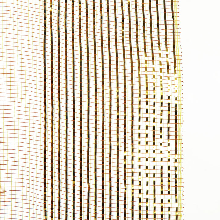 Gold Metallic Stripe Decomesh Roll