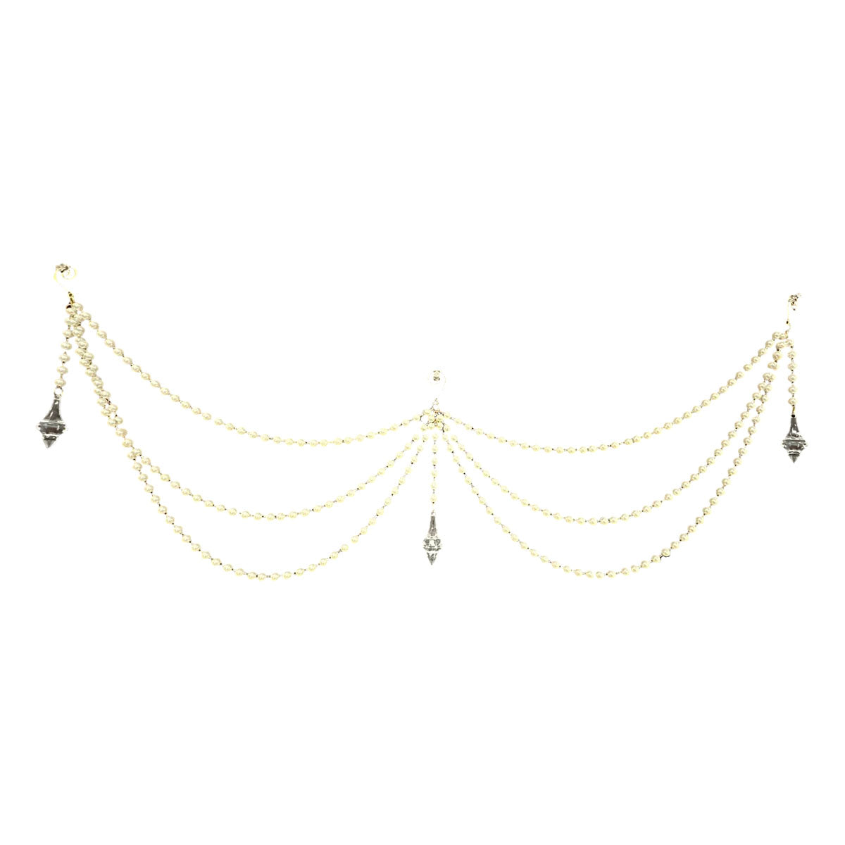 Gold Pearl and Drop Ornament Garland 100cmL