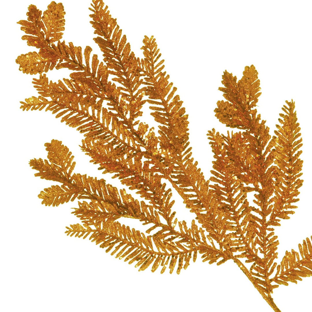 Gold Glitter Pine Spray