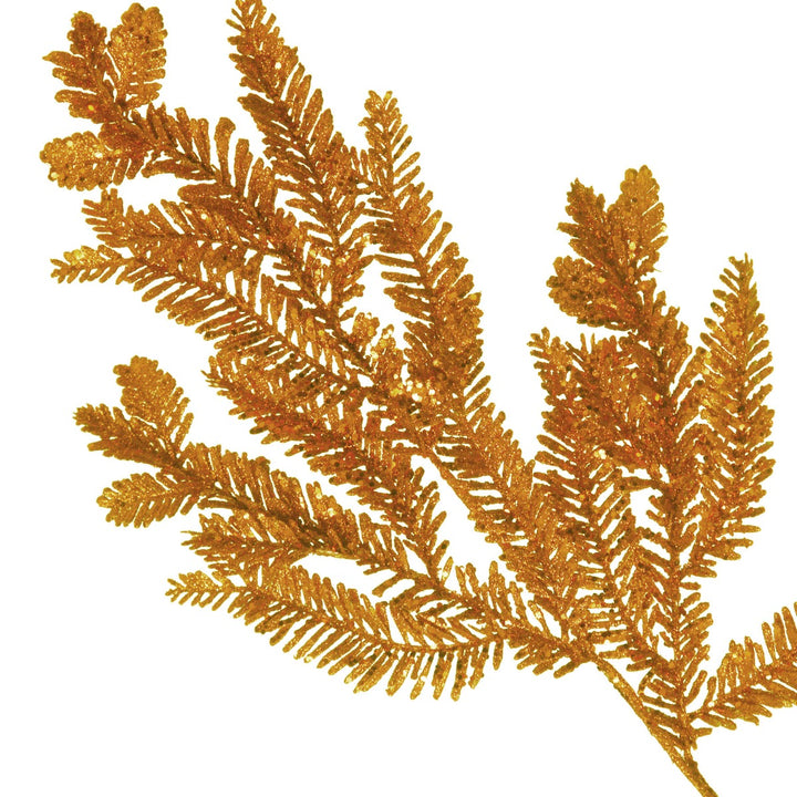 Gold Glitter Pine Spray