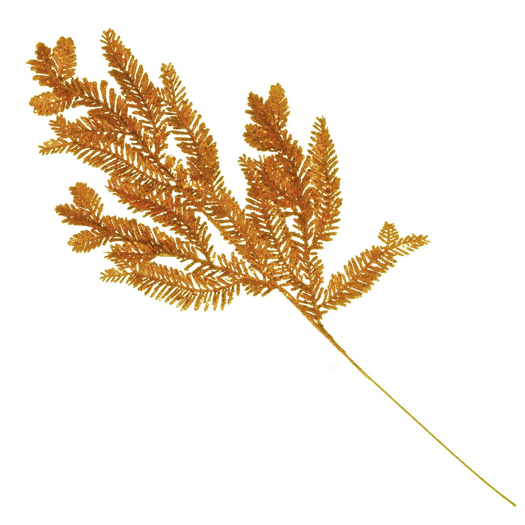 Gold Glitter Pine Spray