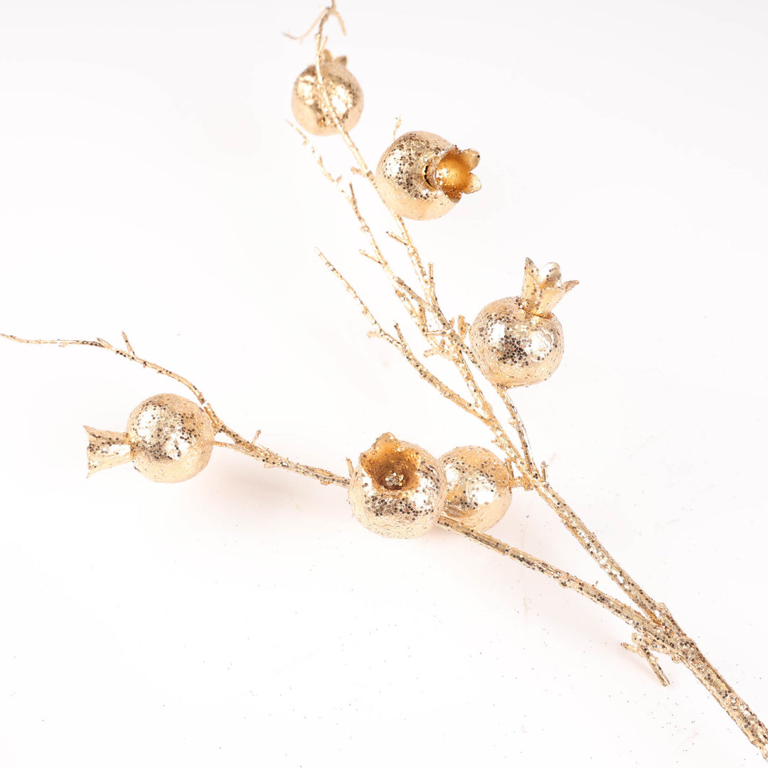 Gold Pomegrante Branch - 76cm