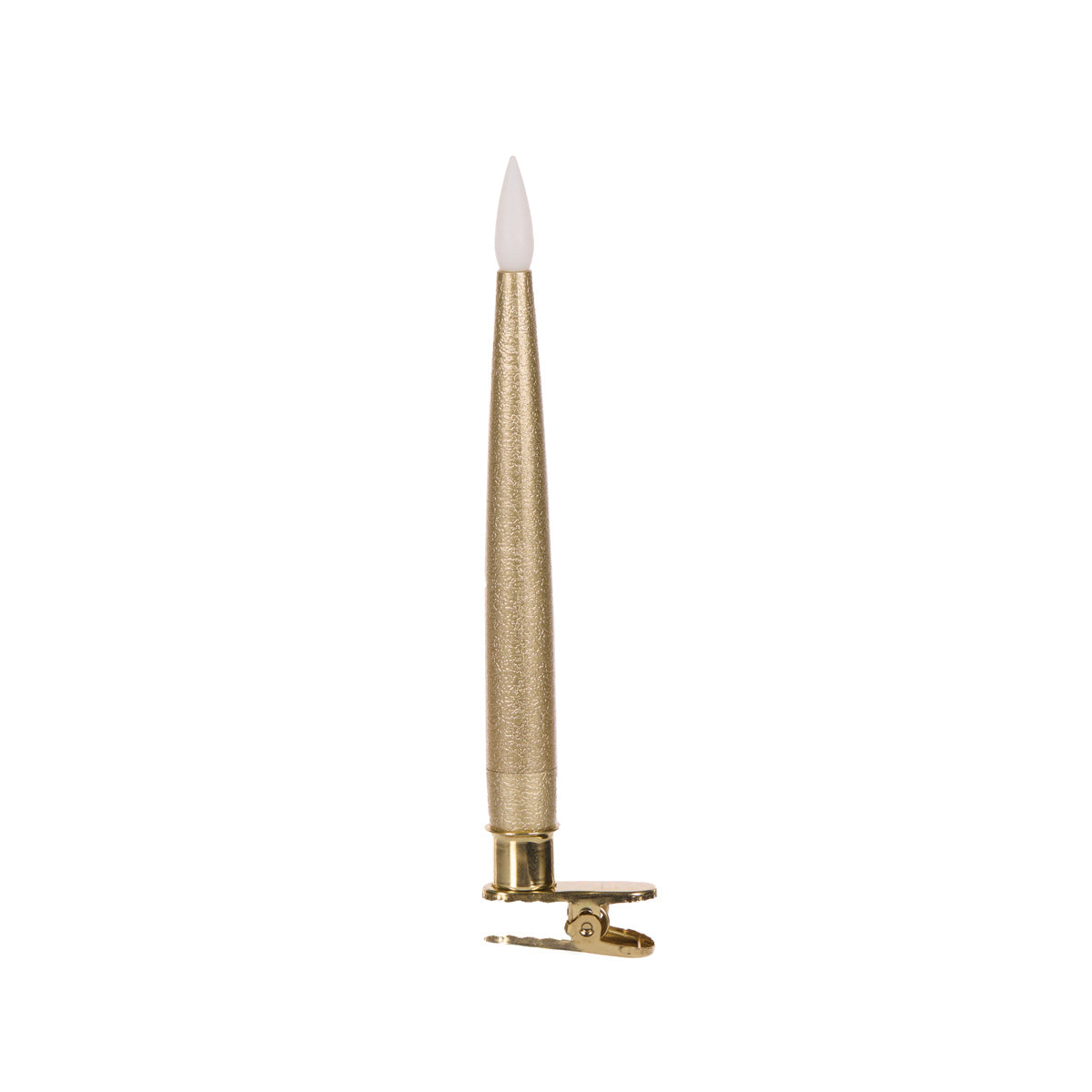 Gold Tapered Clip-On LED Candle Set - 10 Pack